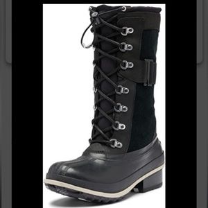 New Sorel Slimpack III Tall Black women's Waterproof Insulated Boots Size 6.5